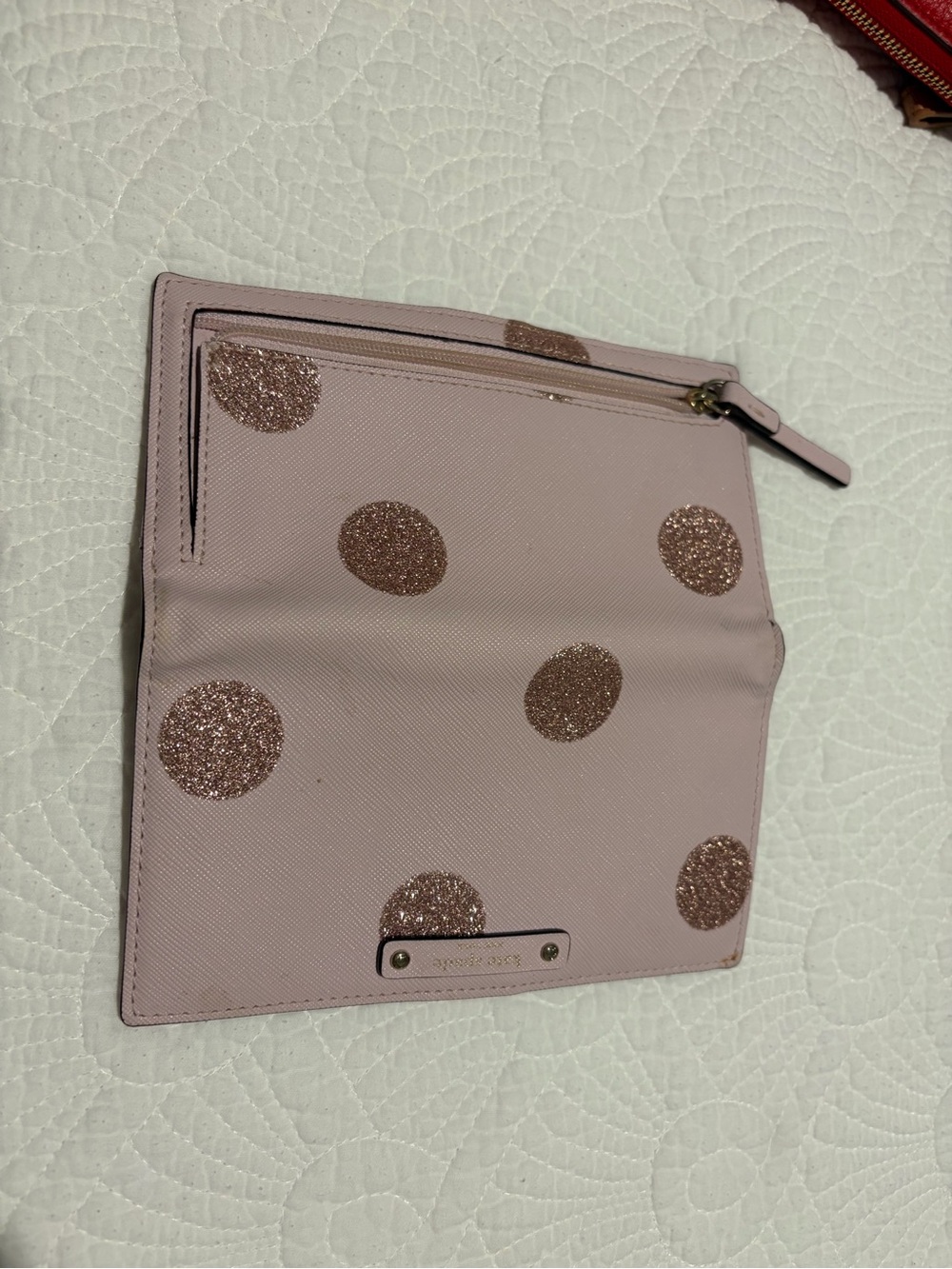 kate spade Pink Saffiano Leather Long Bifold Card Holder - Picture 3 of 3